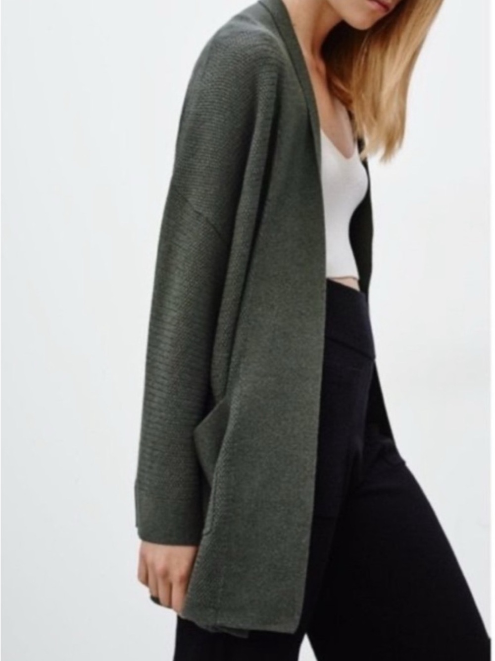 Wilfred Copernic Open-Front Knit Cardigan